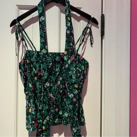 JCREW - Tie-front cotton voile camisole in winter garden floral - Picture 5 of 6